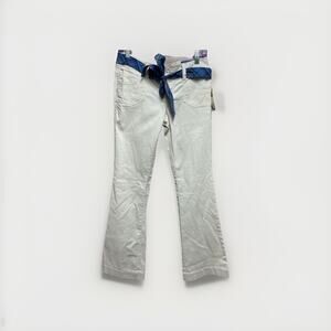 Mudd Juniors Khakis Pants Size 5 New NWT Flat Front Wide Leg Casual Low Rise
